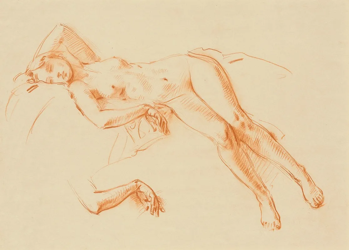 A Reclining Nude With A Subsidiary Study Of Arm