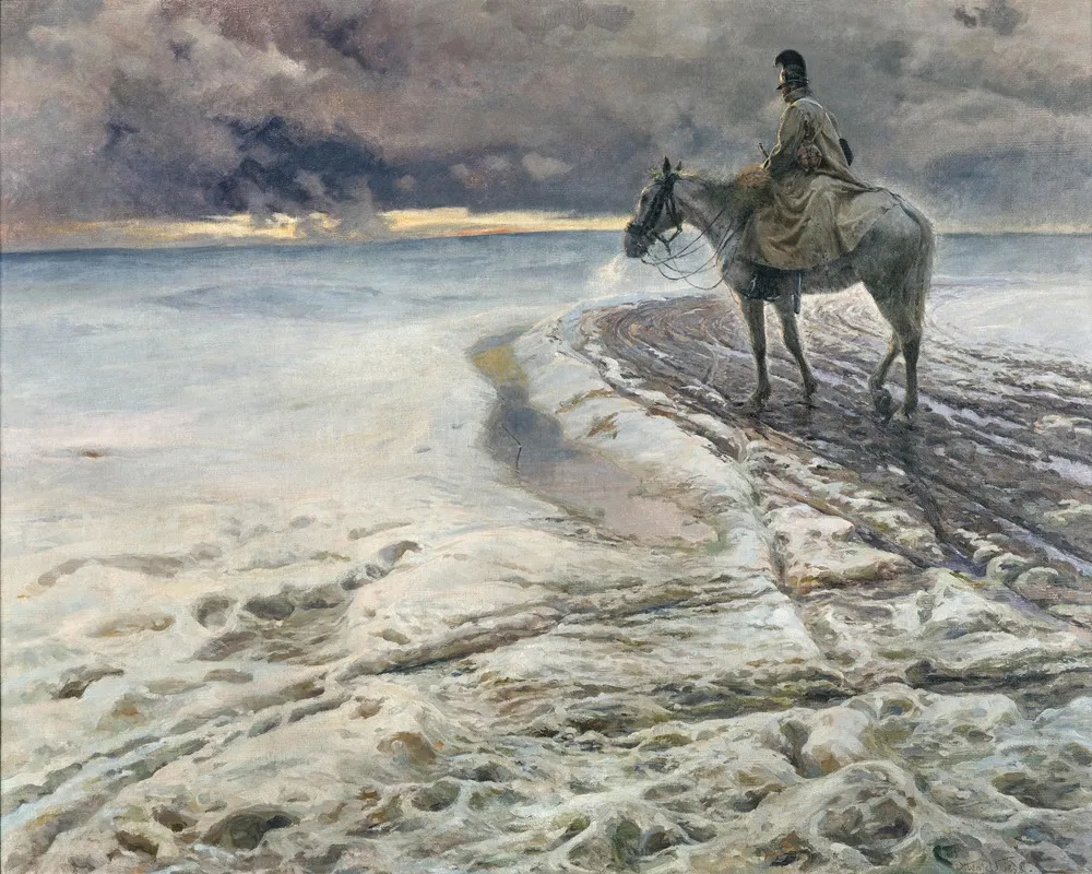 A Rider In The Snow Vedette