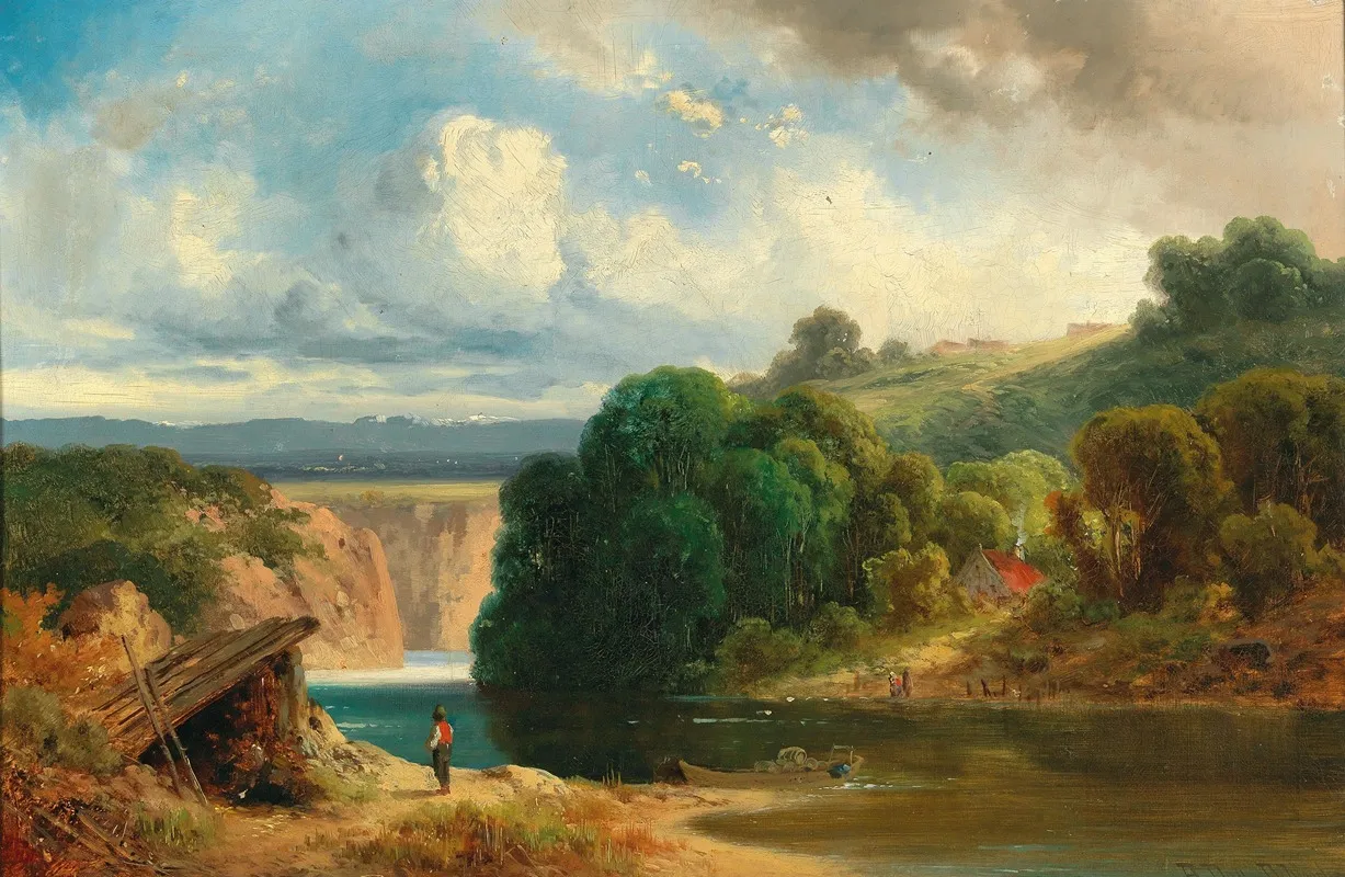 A River Valley by Anton Doll - Canvas Print