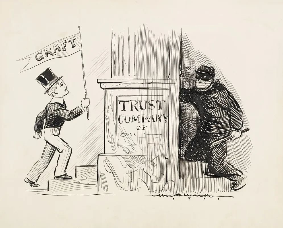 A Robber Breaks Into The Back Of A Trust Company Building