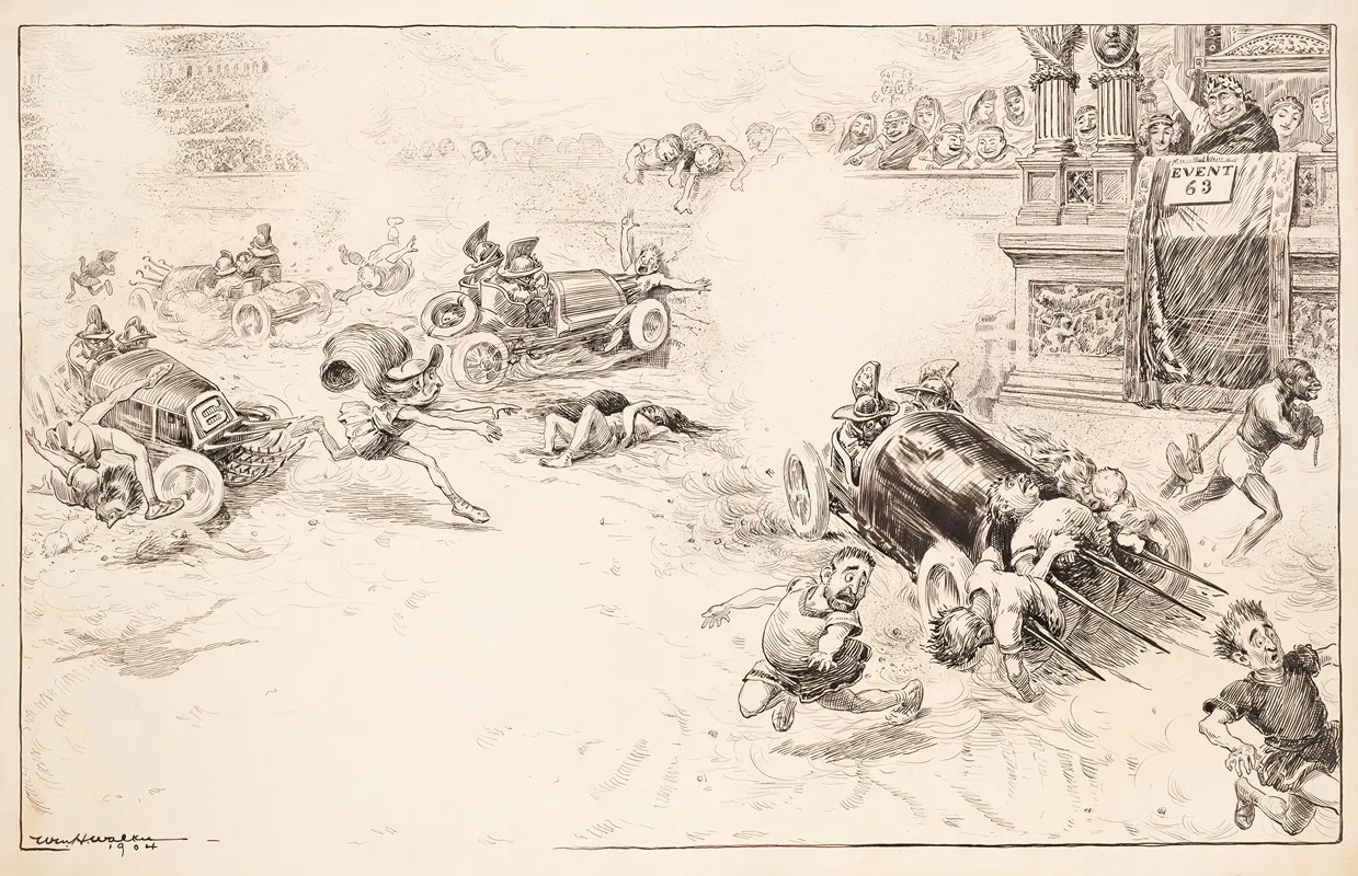 A Roman Gladiator Match Where Cars Are Used As Weapons To Chase Men On Foot