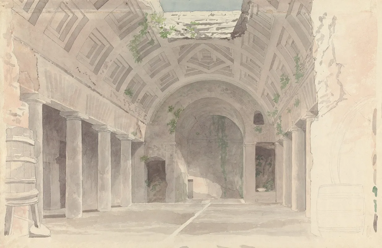 A Roman Villa by Lewis Vulliamy - Canvas Print