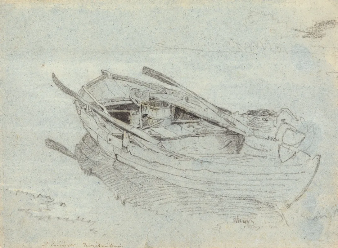 A Rowing Boat At Twickenham by John Linnell - Canvas Print