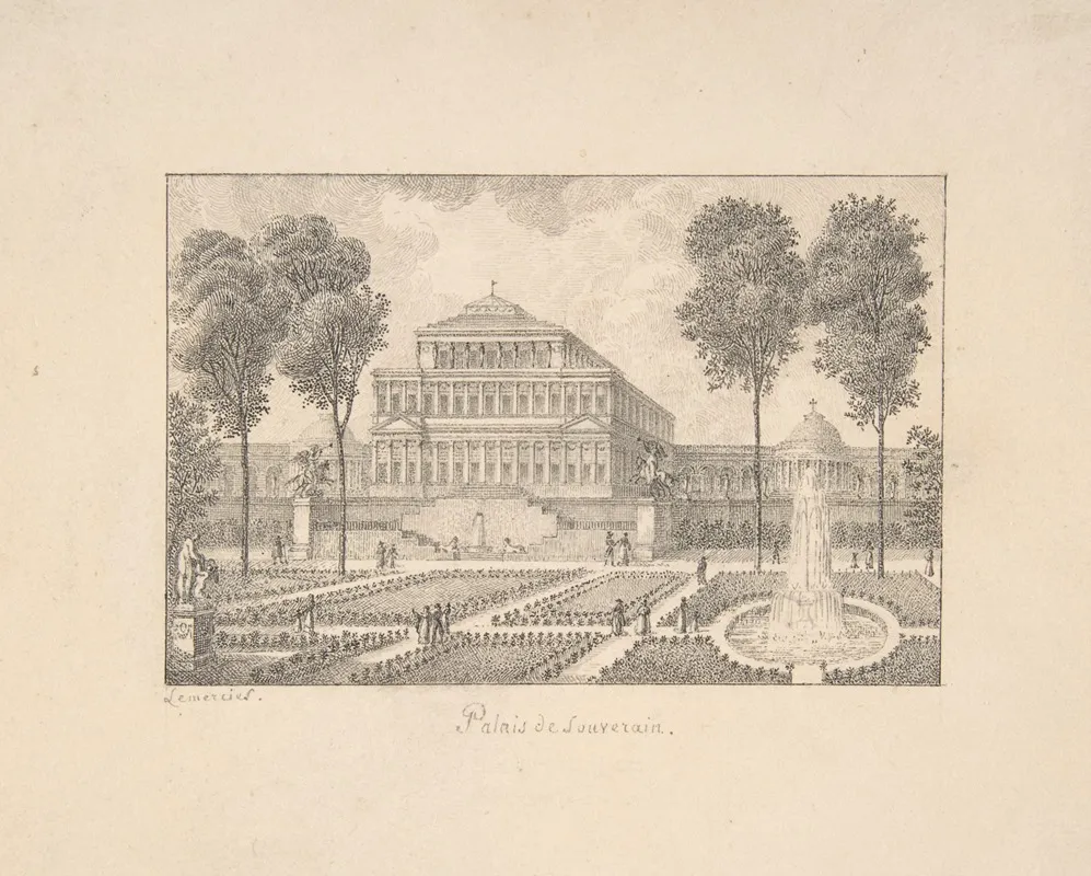 A Rulers Palace by Joseph Rose Lemercier - Canvas Print