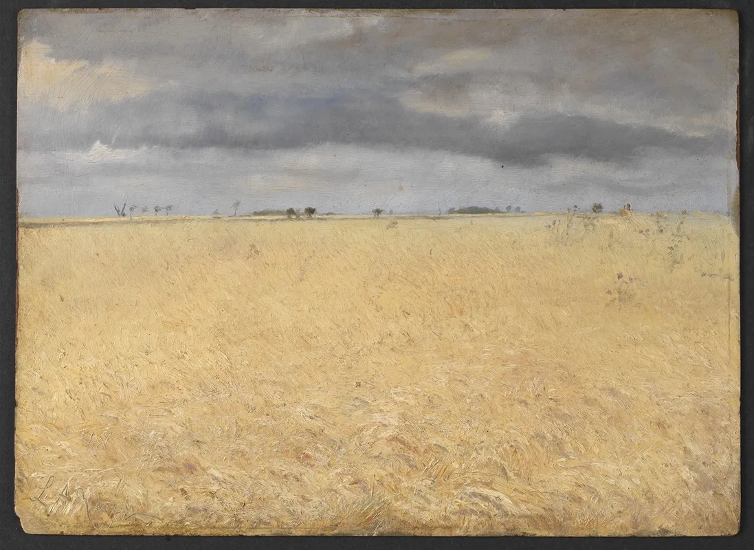 A Rye Field Near Ring Village by Laurits Andersen Ring - Canvas Print