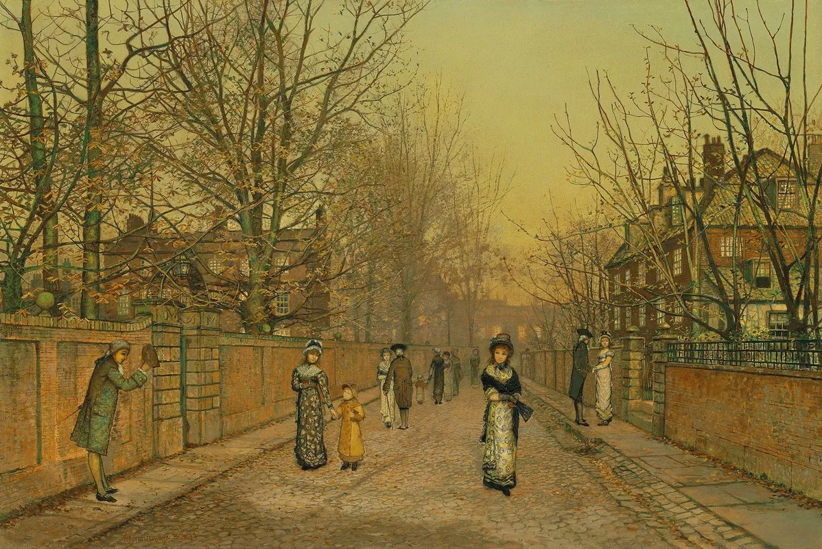 A Salutation by John Atkinson Grimshaw - Canvas Print