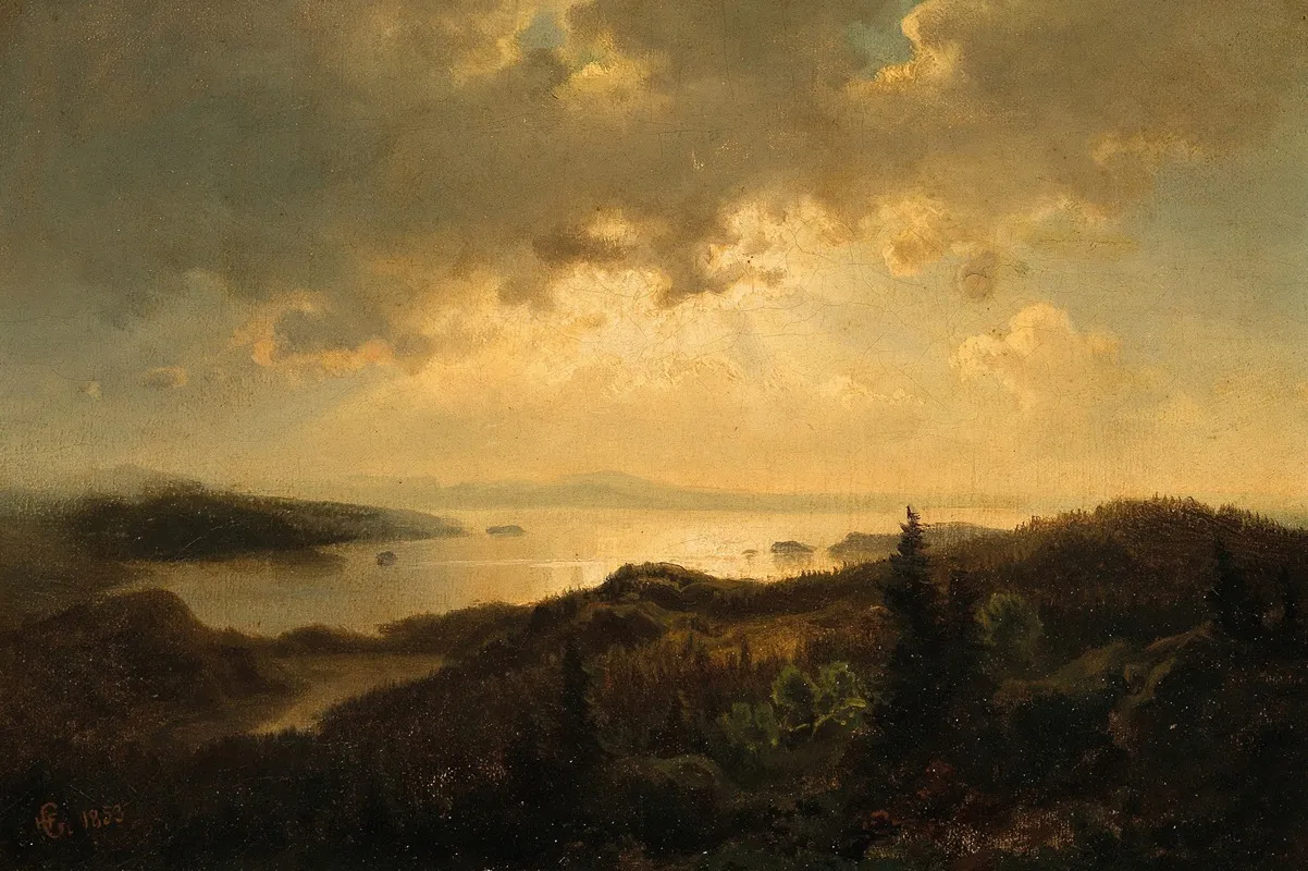 A Scene At Dusk In Norway