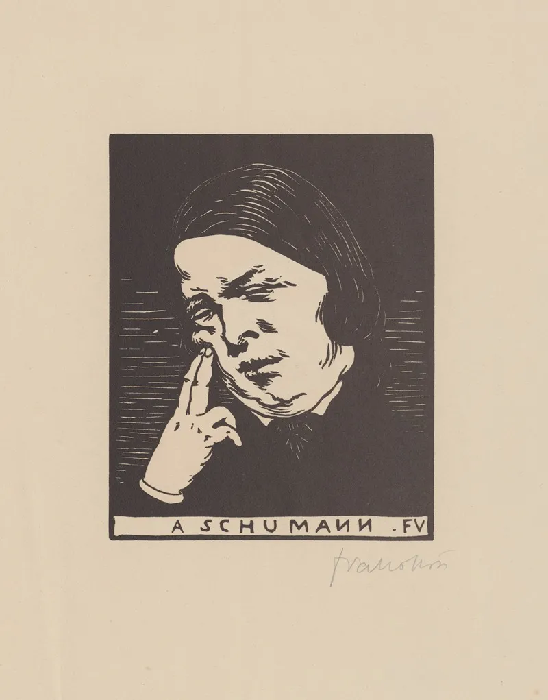 A Schumann by Félix Vallotton - Canvas Print