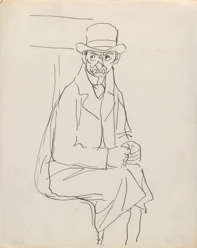 A Scowling Man On A Train