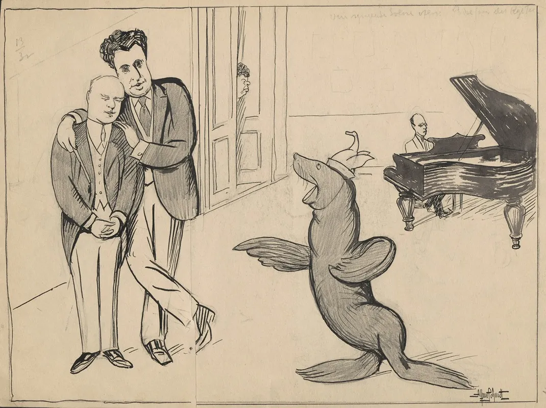 A Sea Lion Is Auditioning At The Royal Theater Accompanied By A Grand Piano