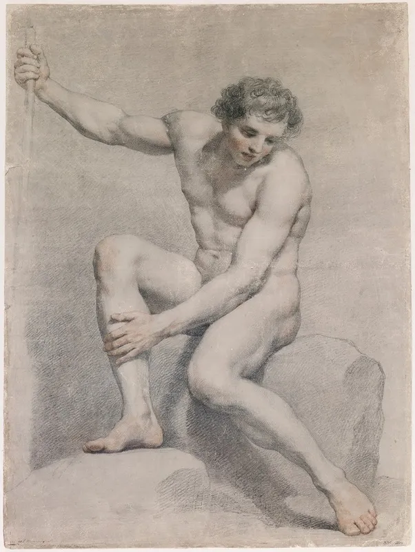 A Seated Male Nude 3