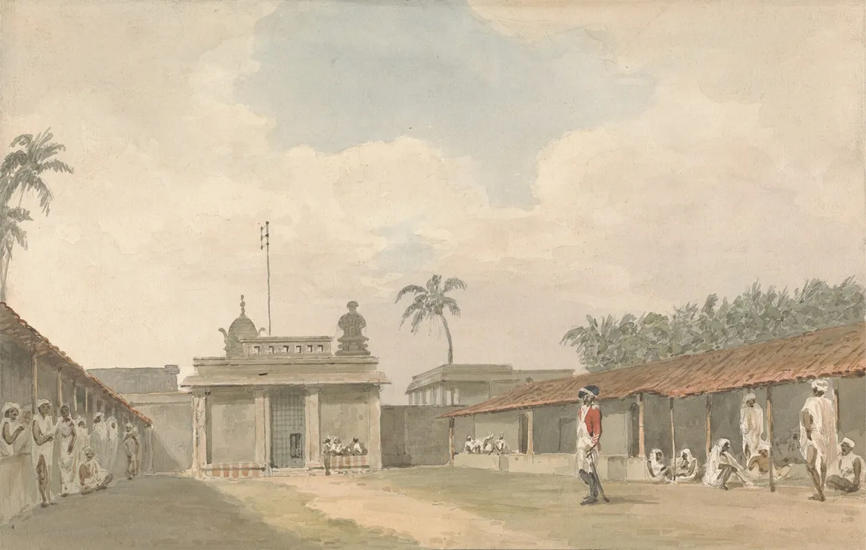 A Sepoy Sargent In A Compound