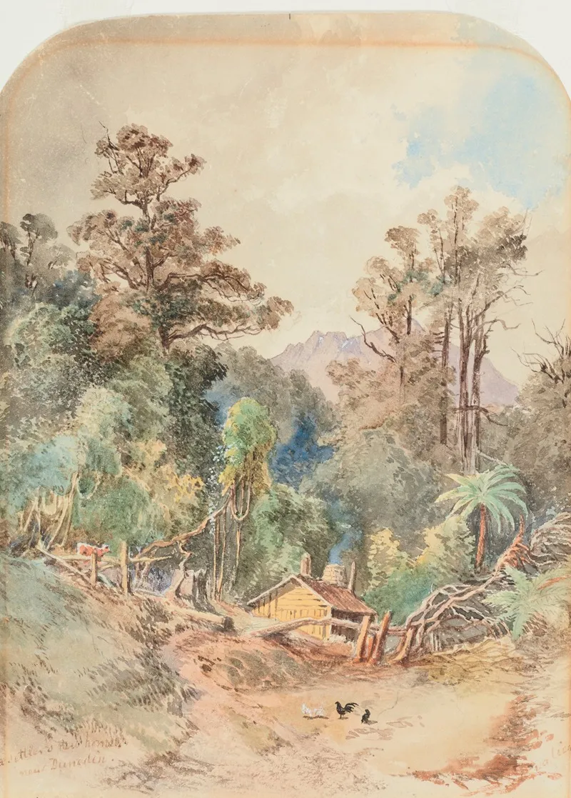 A Settlers New Home Near Dunedin