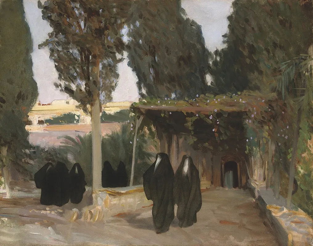 A Shaded Pathway In The Orient