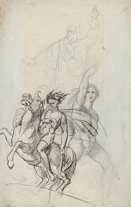 A Sleeping Girl And Man In Medieval Costume