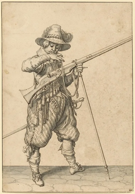 A Soldier On Guard Blowing The Match