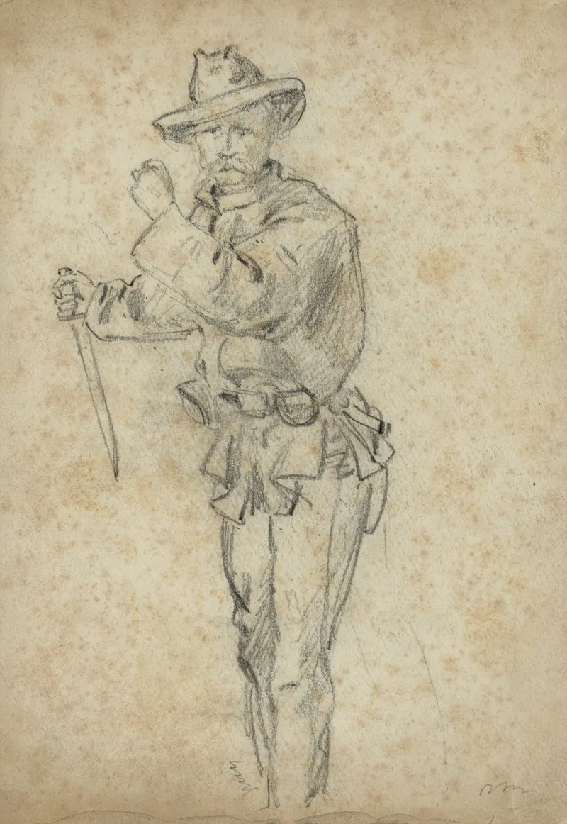 A Soldier With A Knife