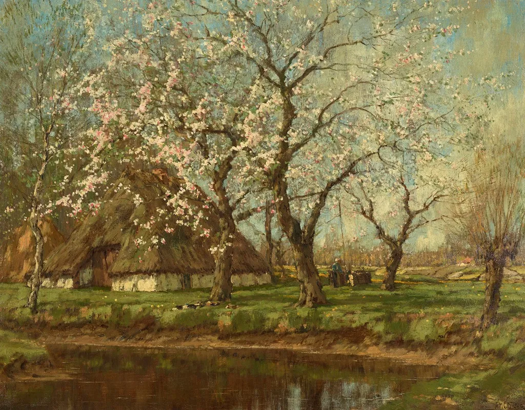 A Spring Landscape by Arnold Marc Gorter - Canvas Print