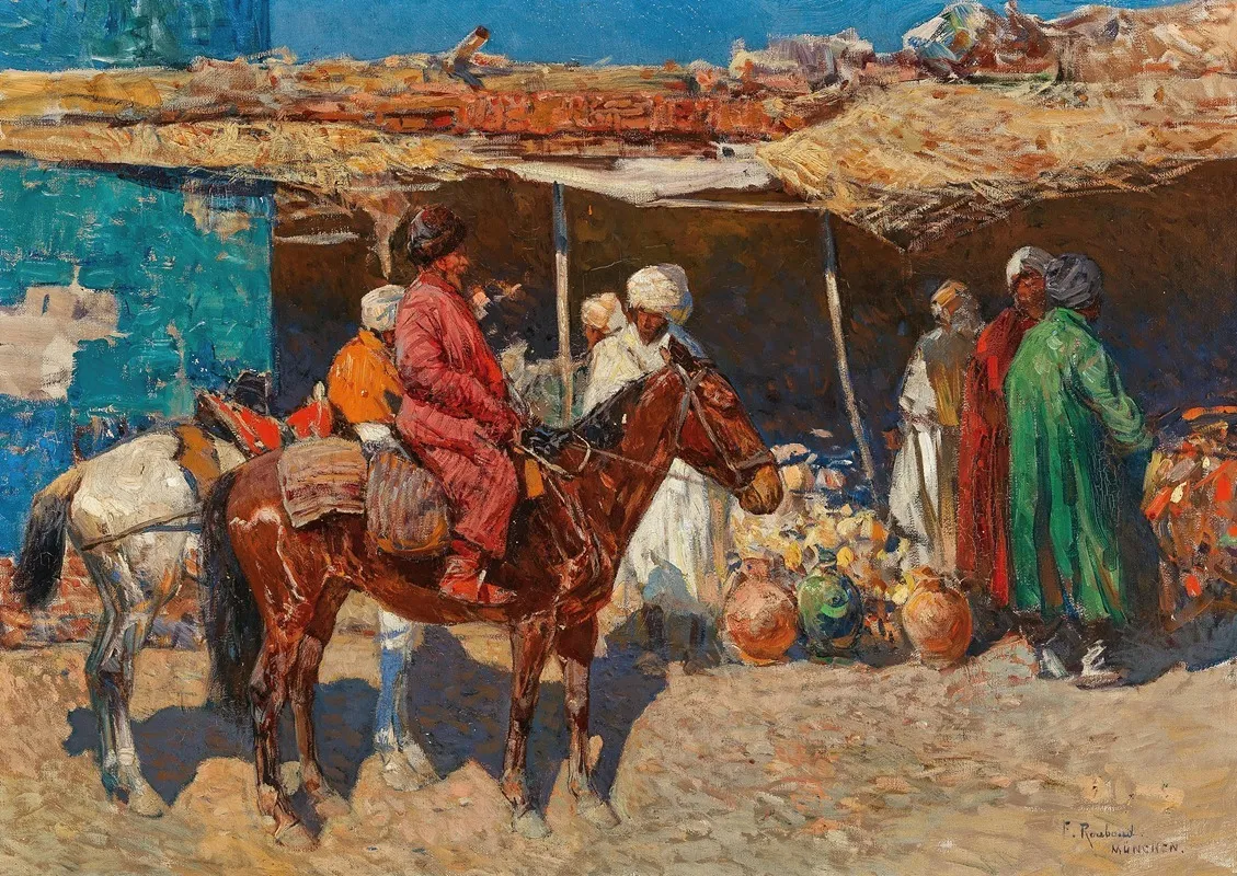 A Storm In A Snow Landscape by Julius Sergius Klever - Canvas Print