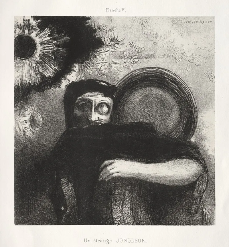 A Strange Juggler 2 by Odilon Redon - Canvas Print