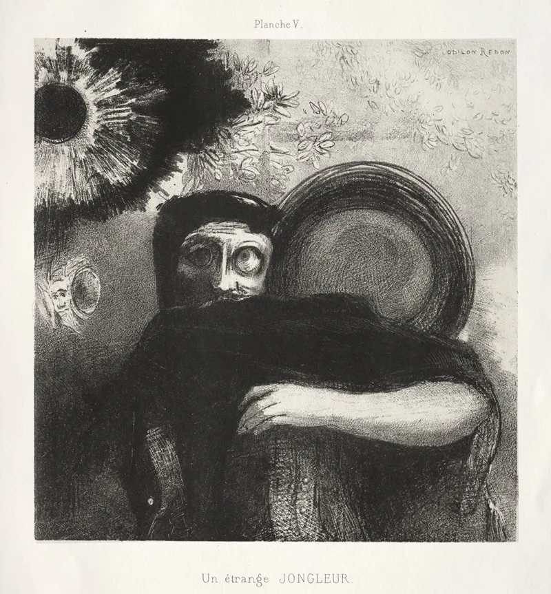 A Strange Juggler by Odilon Redon - Canvas Print