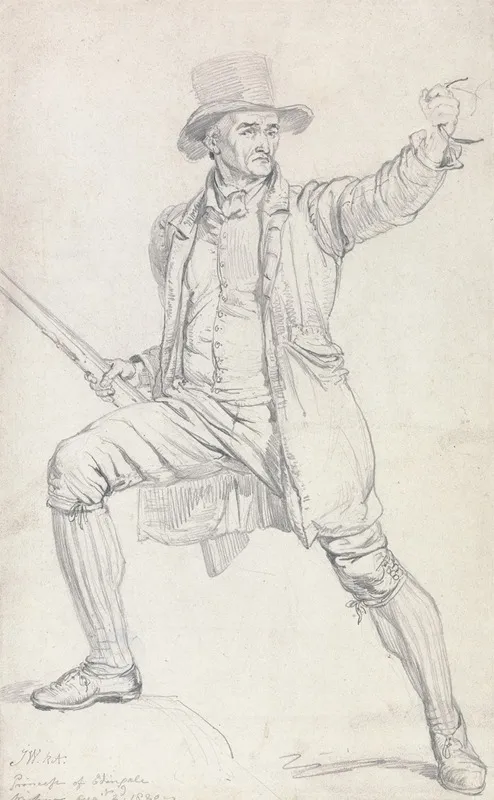 A Study For The Central Character In Wards Painting The Deer Stealer