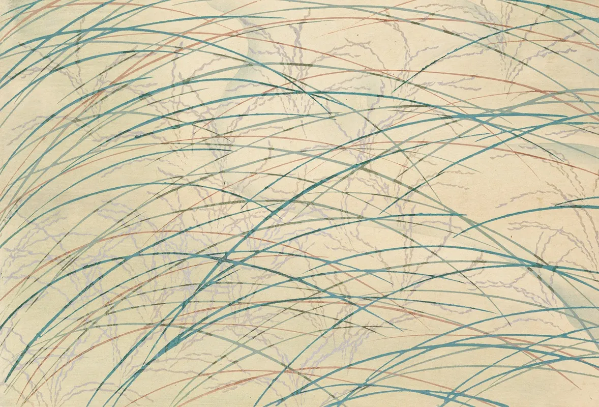 A Thousand Grasses Pl 17 by Kamisaka Sekka - Canvas Print