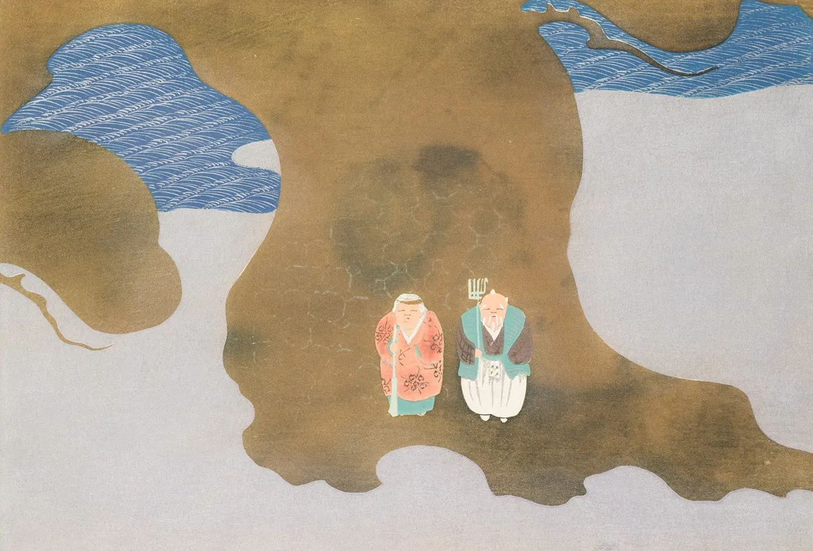 A Thousand Grasses Pl 21 by Kamisaka Sekka - Canvas Print