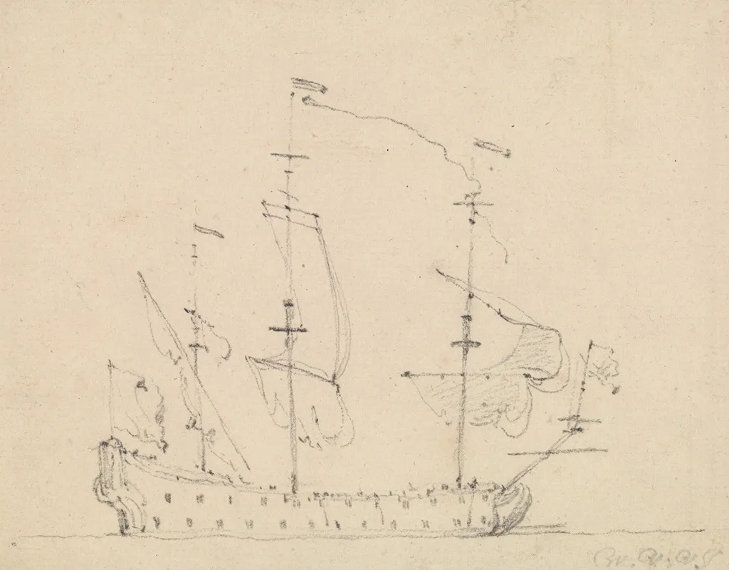A Three Mast Warship