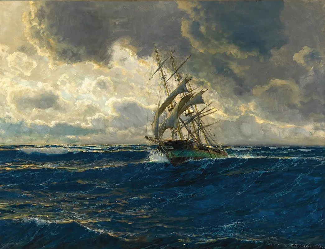 A Three Master At Sea