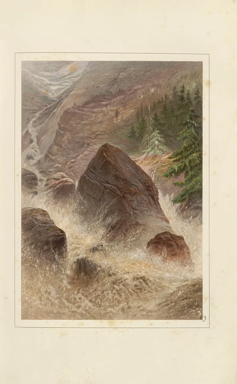A Torrent Val Tournanche by Elijah Walton - Canvas Print