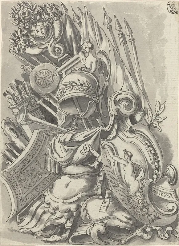 A Trophy Of Arms by Jean Lepautre - Canvas Print
