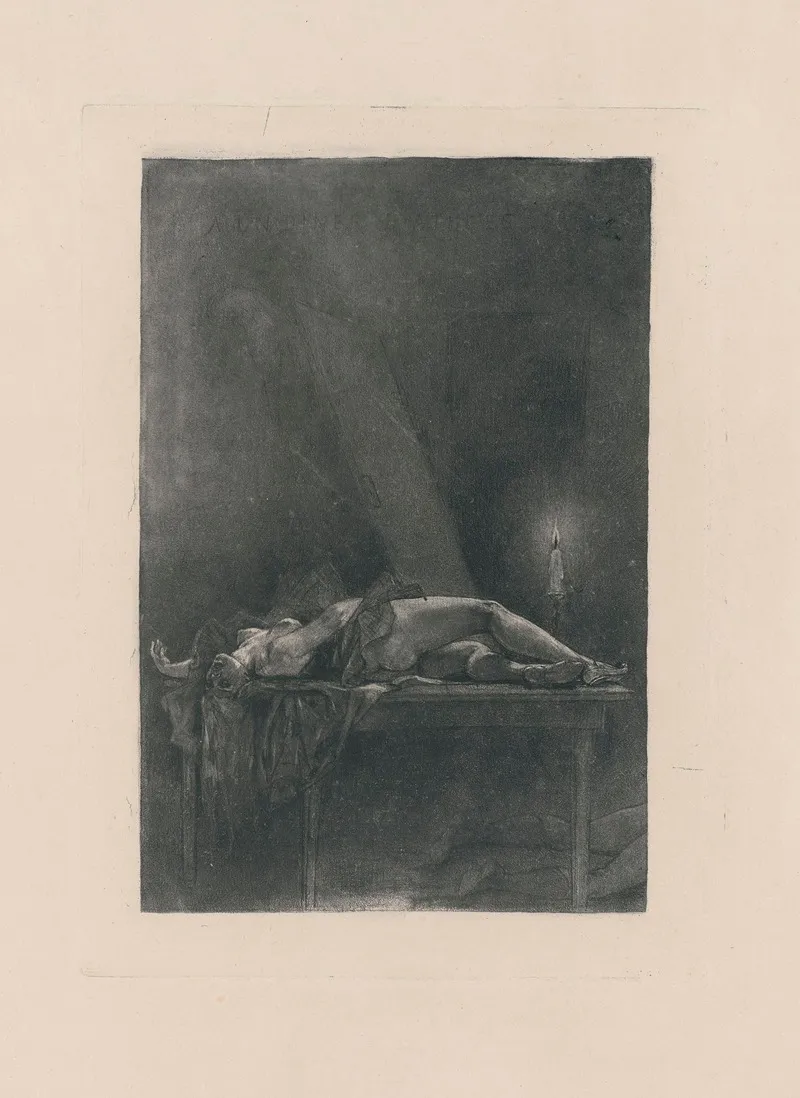 A Un Diner Dathees 3 by Félicien Rops - Canvas Print