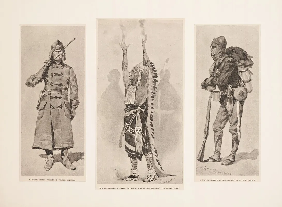 A United States Trooper The Medicine Mans Signal A United States Infantry Soldier