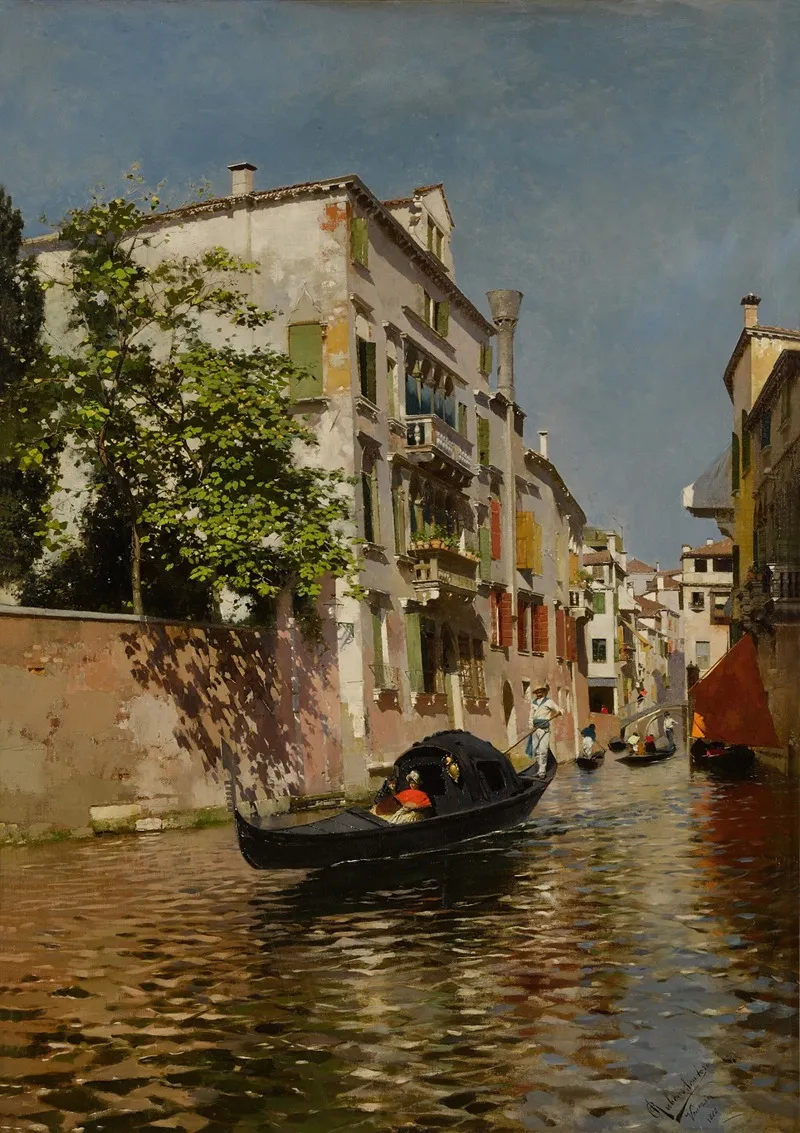 A Venetian Canal 3 by Rubens Santoro - Canvas Print