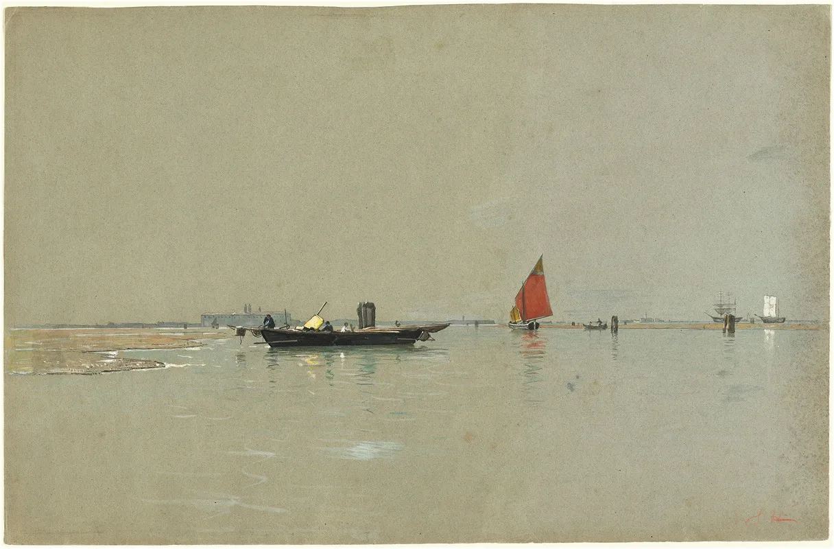 A Venetian Lagoon by William Stanley Haseltine - Canvas Print