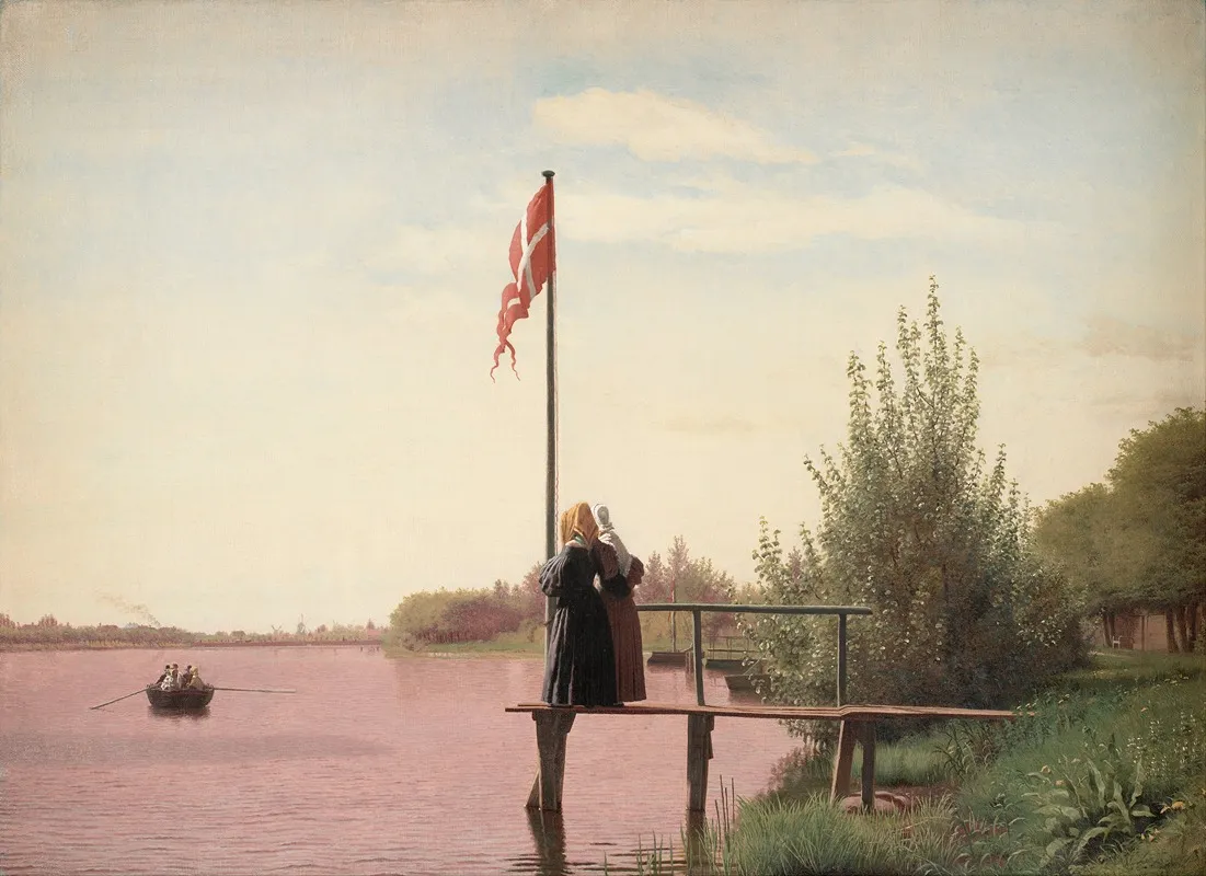 A View From Dosseringen Near The Sortedam Lake Looking Towards The Suburb Norrebro Outside Copenhage