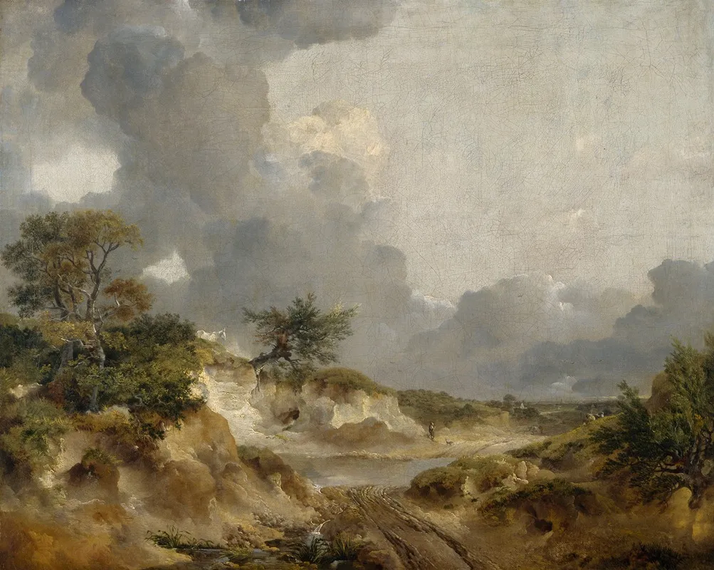A View In Suffolk 2 by Thomas Gainsborough - Canvas Print