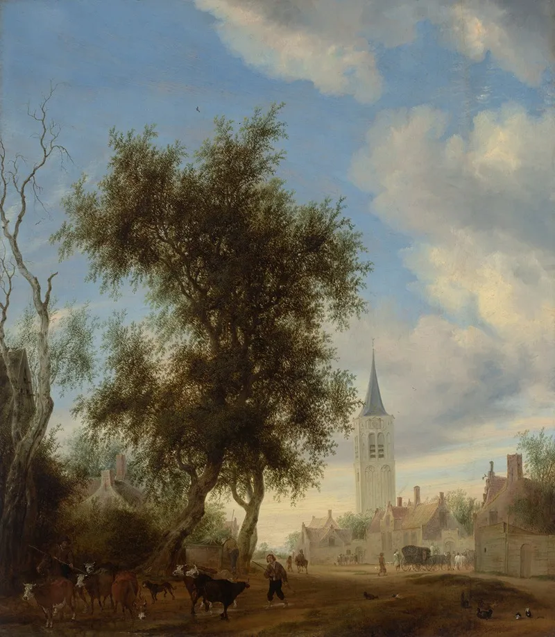 A View Of Beverwijk by Salomon van Ruysdael - Canvas Print
