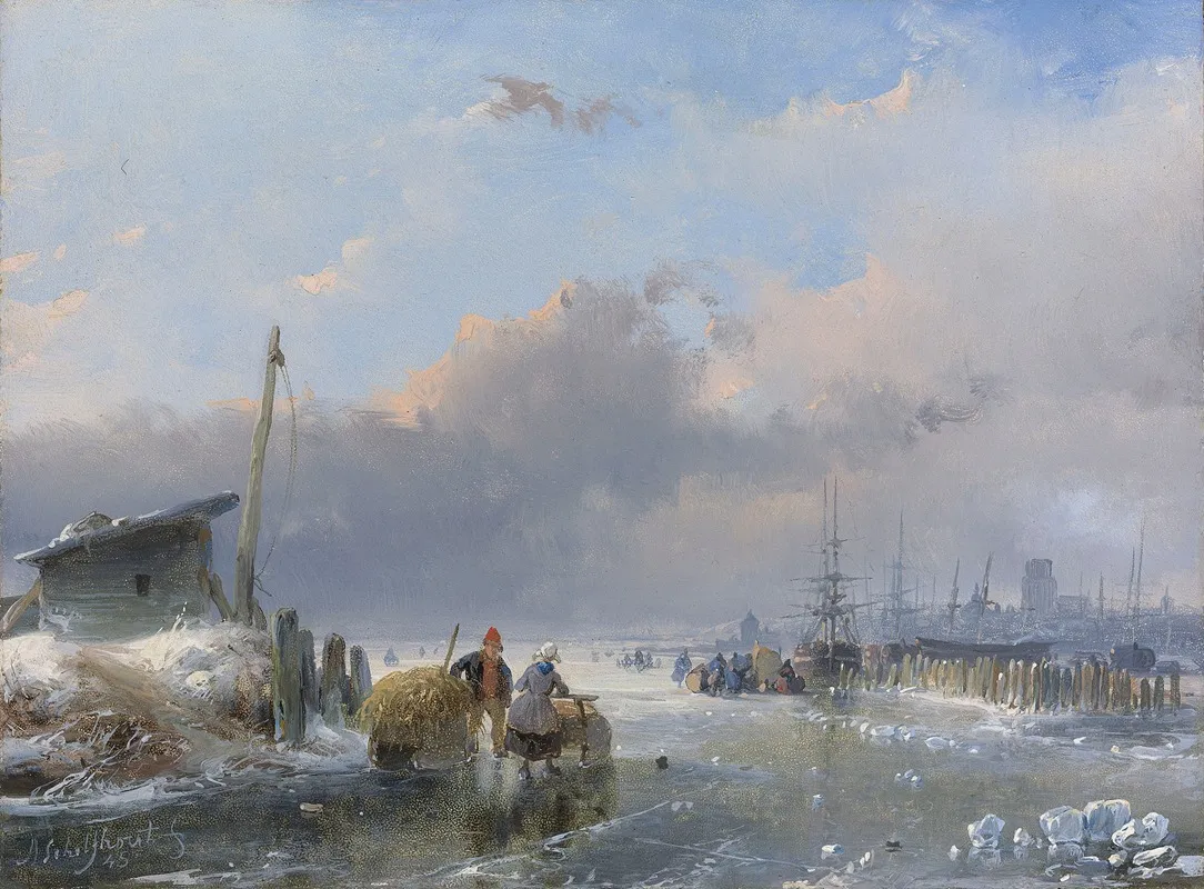 A View Of Dordrecht In Winter