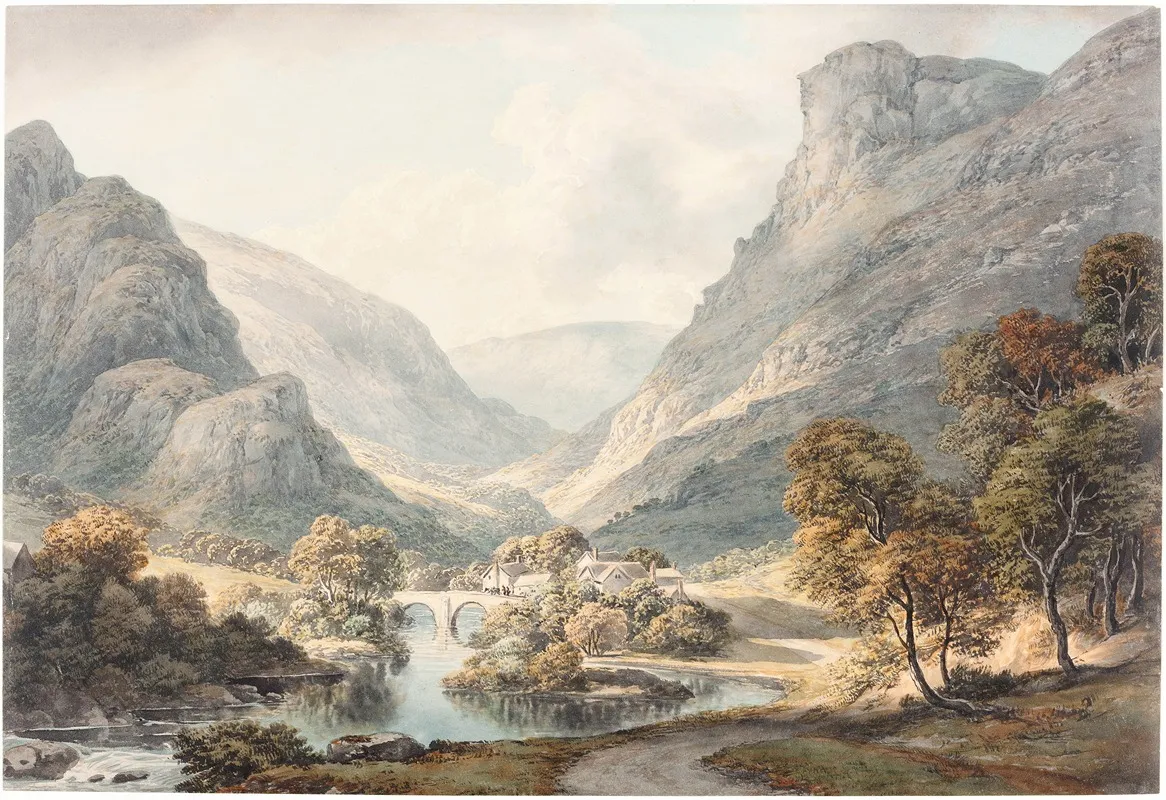 A View Of Dovedale by John Glover - Canvas Print