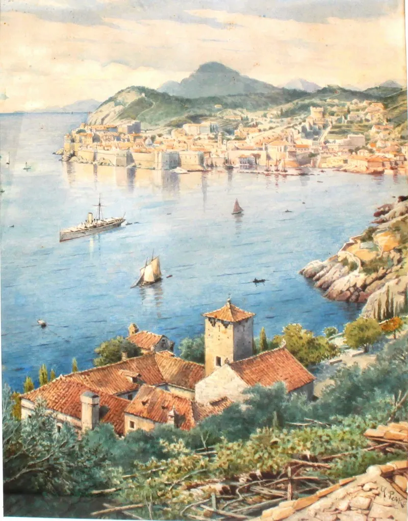 A View Of Dubrovnik by Anton Perko - Canvas Print