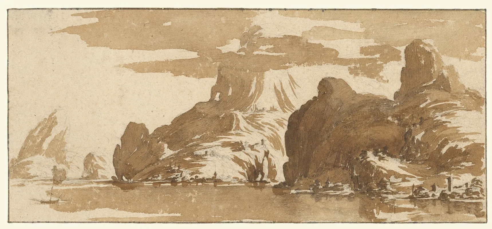 A View Of Mountains Across A Lake