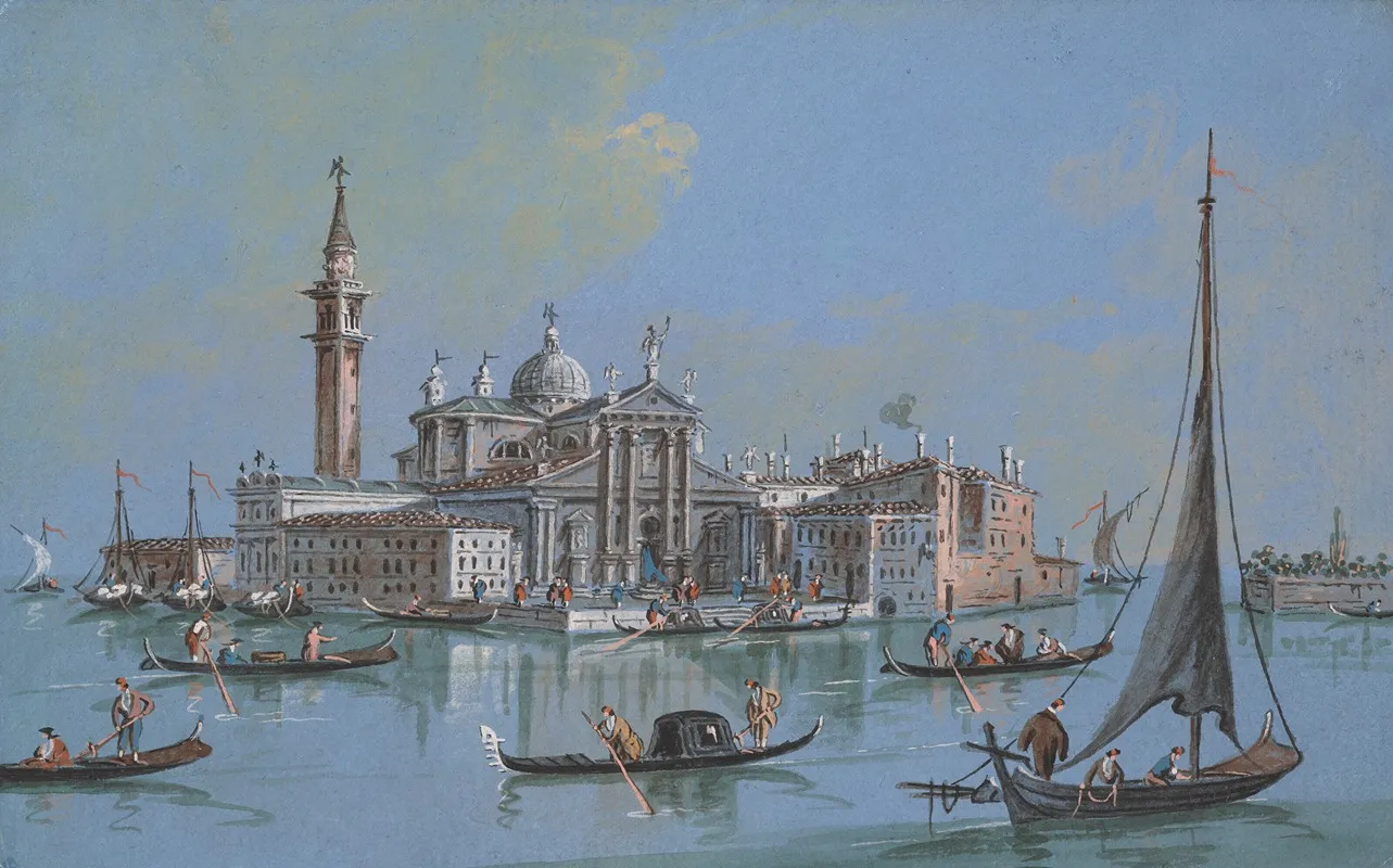 A View Of San Giorgio Maggiore From The Bacino Of San Marco Venice by Giacomo Guardi - Canvas Print