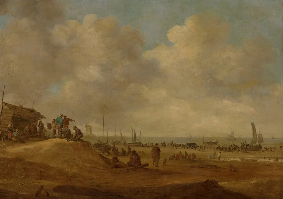 A View Of Scheveningen 2 by Jan van Goyen - Canvas Print