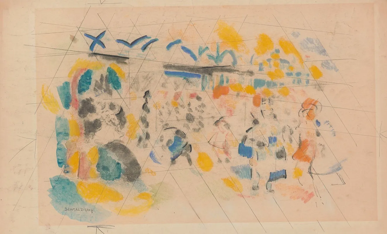 A View Of Scheveningen by Jules Schmalzigaug - Canvas Print