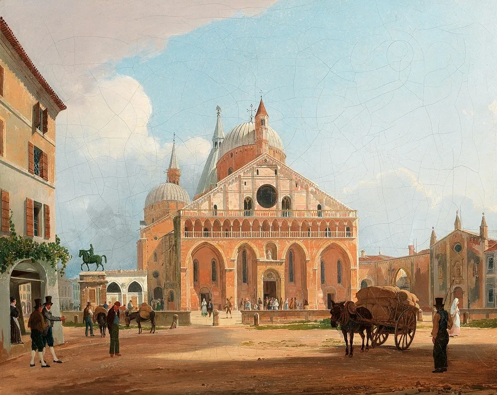 A View Of The Basilica Of Saint Anthony In Padua by Rudolf von Alt - Canvas Print