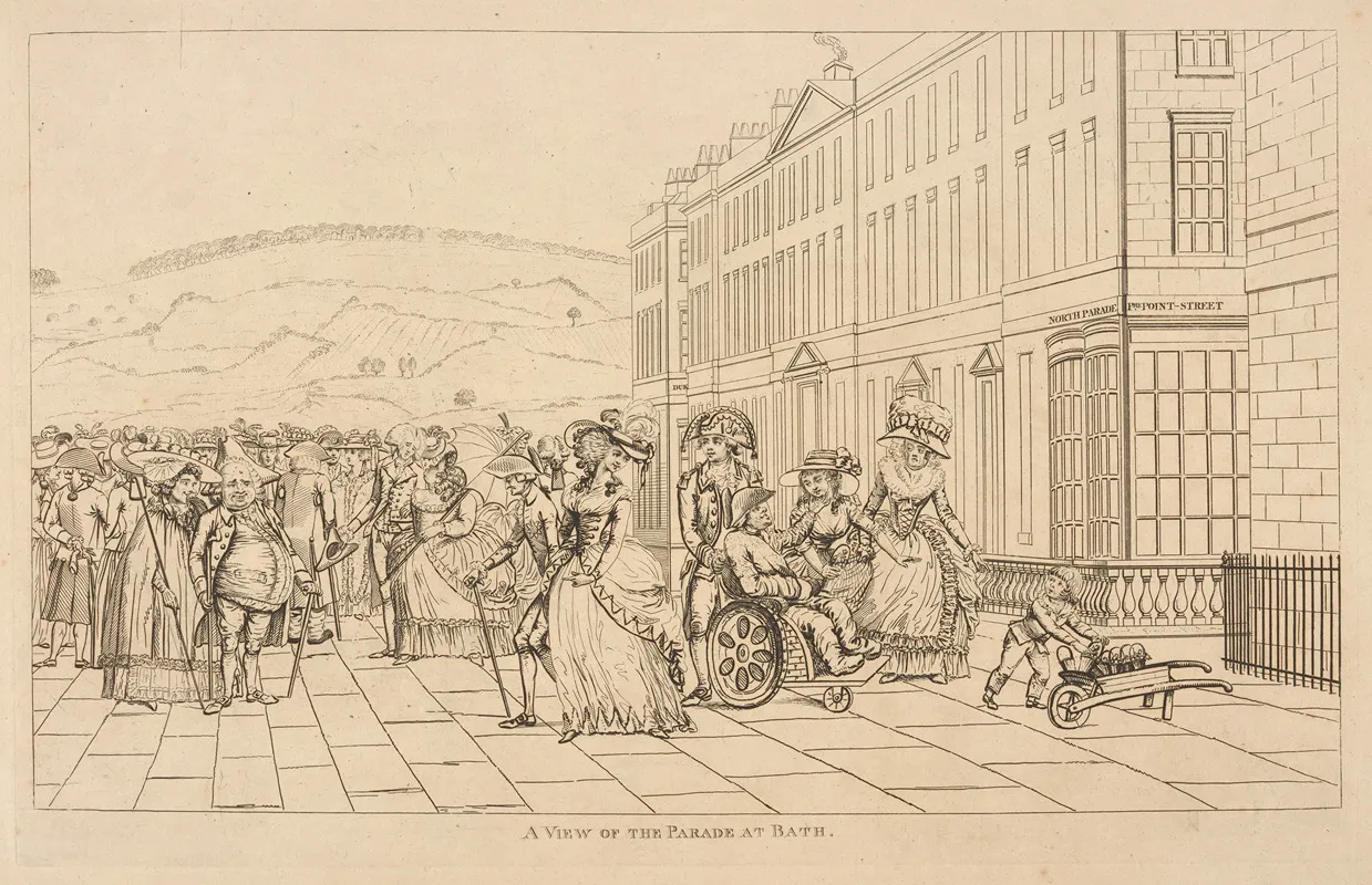 A View Of The Parade At Bath