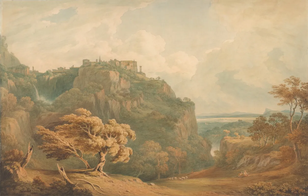 A View Of Tivoli Looking Towards Rome