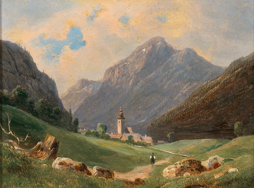 A View Of Tyrol by Wilhelm Steinfeld - Canvas Print